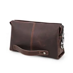 leather clutch bag