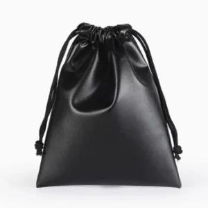 leather drawstring bag