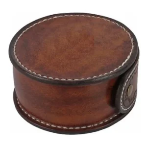 leather round box