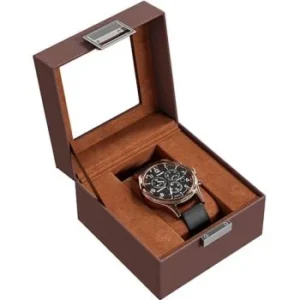 leather single watch box