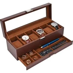 leather watch box