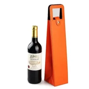 leather wine bag