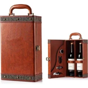 leather wine box