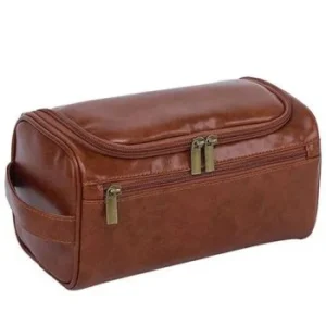mens leather toiletry bag